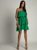  Summer dress with ruffles, green 5062